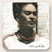 Frida Kahlo Textile Portrait Untersetzer (Vorderseite)