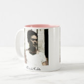 Frida Kahlo Textile Portrait Zweifarbige Tasse (Vorderseite Links)