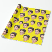 Frida Kahlo Toon Illustration Face Pattern Geschenkpapier (Ungerollt)