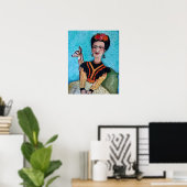 Frida Kahlo und Fawn Deer Poster (Heimbüro)