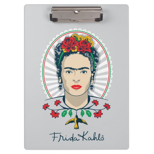 Frida Kahlo| Vintage Flora Klemmbrett (Vorderseite)