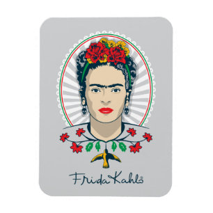 Frida Kahlo  Vintage Flora Magnet