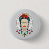 Frida Kahlo | Vintage Floral Button (Vorderseite)