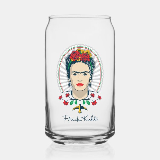 Frida Kahlo | Vintage Floral Dosenglas (Vorderseite)