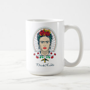Frida Kahlo Vintage Floral Kaffeetasse