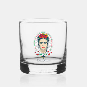 Frida Kahlo Vintage Floral Whiskyglas