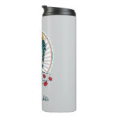 Frida Kahlo | Vintages Blumen Thermosbecher (Nach rechts gedreht)