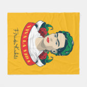 Frida Kahlo Viva la Vida Fleecedecke (Vorderseite (Horizontal))