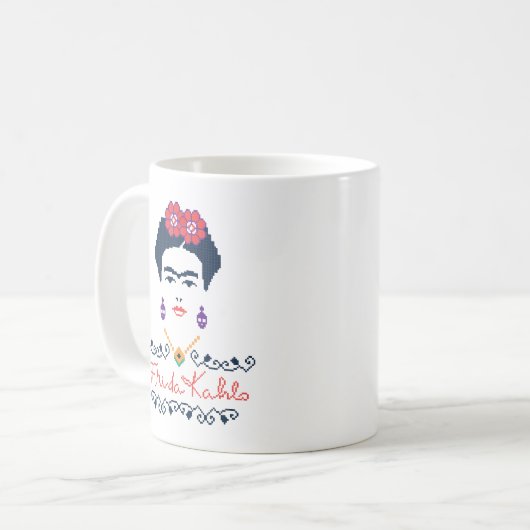 Frida Kahlo | Viva Mexiko Kaffeetasse (Vorderseite Links)