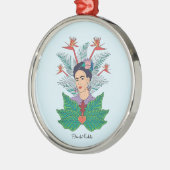 Frida Kahlo | Vögel von Paradies, florale Grafik Ornament Aus Metall (Links)