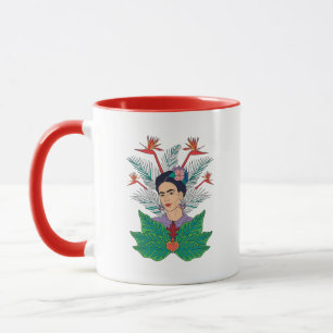 Frida Kahlo   Vögel von Paradies, florale Grafik Tasse