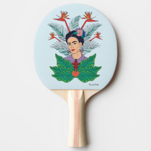 Frida Kahlo Vögel von Paradies, florale Grafik Tischtennis Schläger