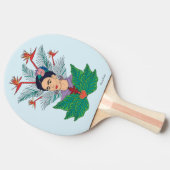 Frida Kahlo | Vögel von Paradies, florale Grafik Tischtennis Schläger (Seitenansicht)