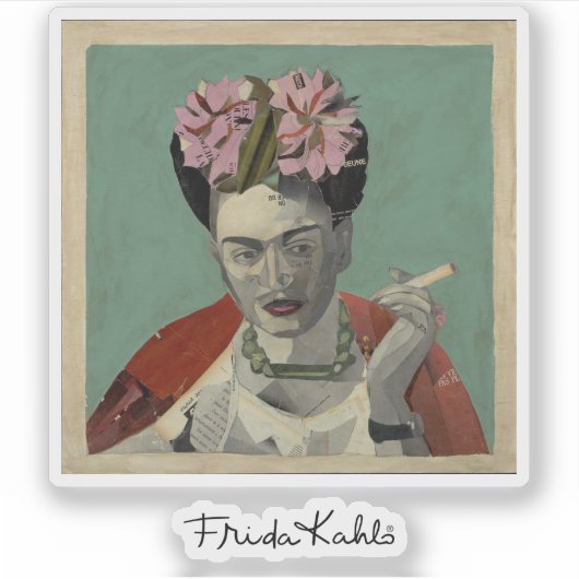 Frida Kahlo von Garcia Villegas Aufkleber (Vorderseite)