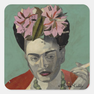 Frida Kahlo von Garcia Villegas Quadratischer Aufkleber