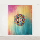 Frida Kahlo Wandteppich (Vorderseite)