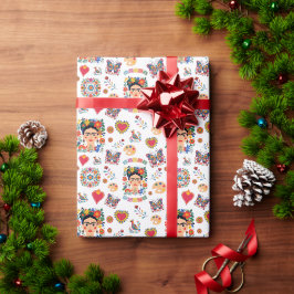 Frida Kahlo Wrapping Paper, Hispanic Heritage, Geschenkpapier