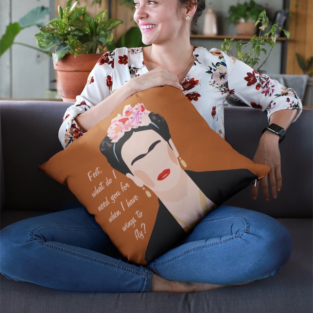 Frida Kahlo Zitat Portrait Einzigartiges Design Ku Kissen (Von Creator hochgeladen)