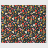 Frida Khalo Floral Geschenkpapier (Flach)