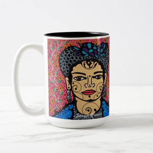 Frida Khalo Zweifarbige Tasse (Links)