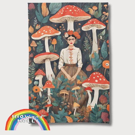 Frida Mushroom Forest der Mama zu Weihnachten Geschirrtuch