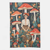 Frida Mushroom Forest der Mama zu Weihnachten Geschirrtuch (Vertikal)