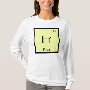 Frida Name Chemie Element Periodensystem T-Shirt