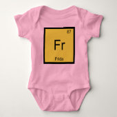Frida Name Chemistry Element Periodic Table Baby Strampler (Vorderseite)