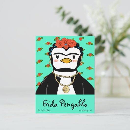 Frida Pengahlo Postcard Postkarte (Stehend Vorderseite)