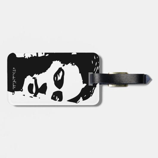 Frida Schatten-Porträt Gepäckanhänger (Rückseite horizontal)