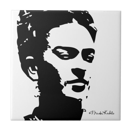 Frida Shadow Portrait Fliese (Vorderseite)