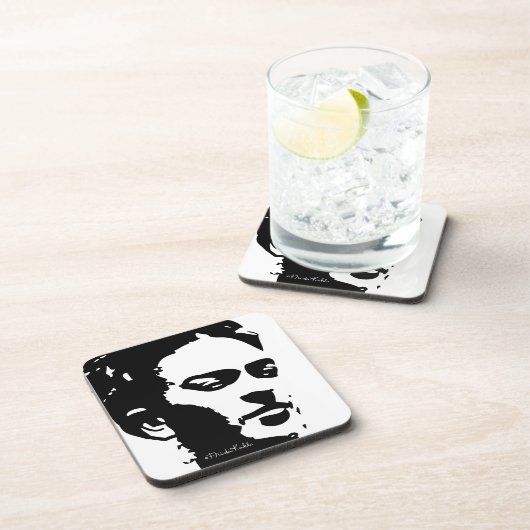 Frida Shadow Portrait Getränkeuntersetzer (Rechte Seite)