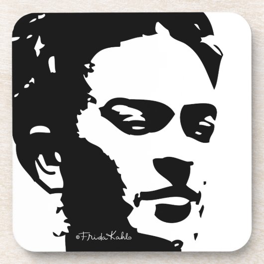 Frida Shadow Portrait Getränkeuntersetzer (Vorderseite)