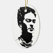 Frida Shadow Portrait Keramik Ornament (Links)