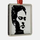 Frida Shadow Portrait Silbernes Ornament (Rechts)