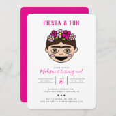 FridaMoji Fiesta & Fun Geburtstag Einladung (Vorne/Hinten)