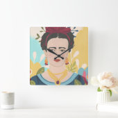Frida's Garden Collection Quadratische Wanduhr (Zuhause)