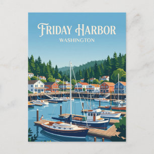 Friday Harbor, San Juan Island USA Postkarte
