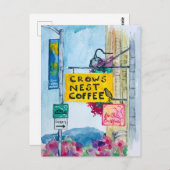 Friday Harbor Washington Coffee Business Signs Postkarte (Vorne/Hinten)