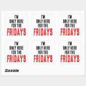 Friday Motto Funny Weekend Humor Sticker (Blatt)