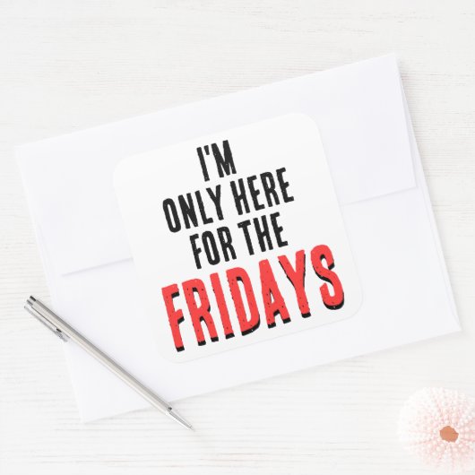 Friday Motto Funny Weekend Humor Sticker (Umschlag)