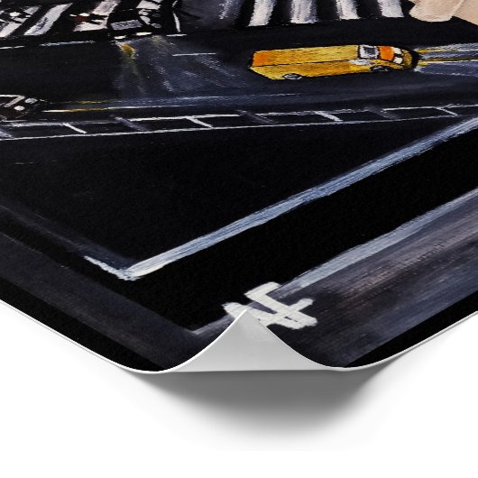 Friday Night Painting by Alfred Fox Poster (Ecke)