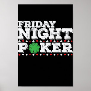 Friday Night Poker Chips Poster