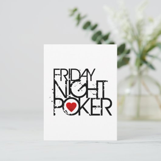Friday Night Poker Postkarte (Stehend Vorderseite)