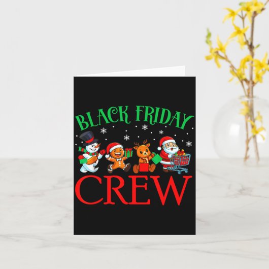 Friday Shopng Crew Christmas Black Shopng Family G Karte (Gelbe Blume)