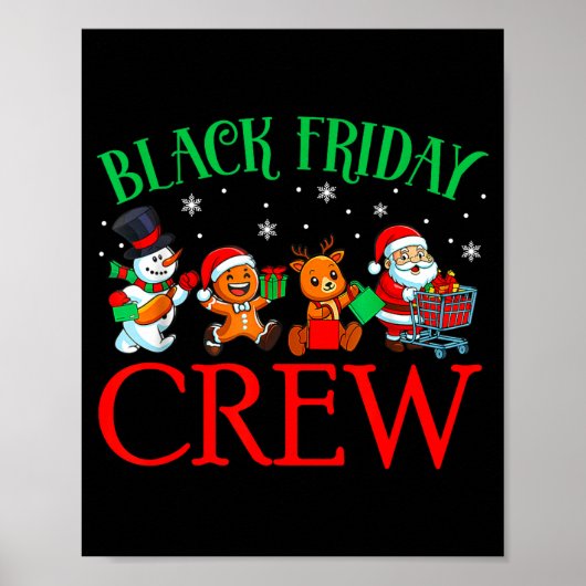Friday Shopng Crew Christmas Black Shopng Family G Poster (Vorne)