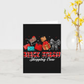 Friday Shopng Squad Christmas Black Shopng Family Karte (Gelbe Blume)