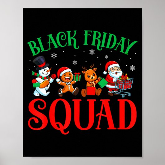 Friday Shopng Squad Christmas Black Shopng Family  Poster (Vorne)