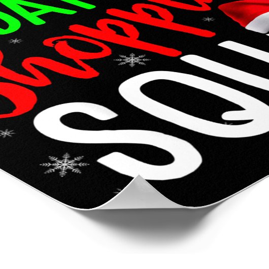 Friday Shopng Squad Cute Christmas Black Shopng Lo Poster (Ecke)