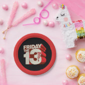 Friday the 13th | Bleeding Stacked 3D Logo Pappteller (Party)